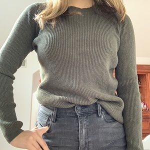 Forest green ribbed sweater